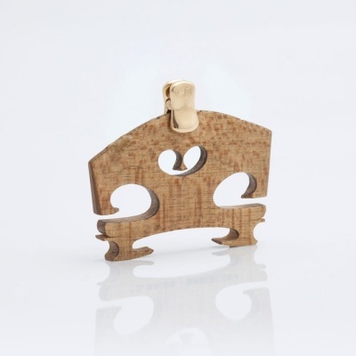 Ponte de violoncelo em madeira com clip metálico dourado