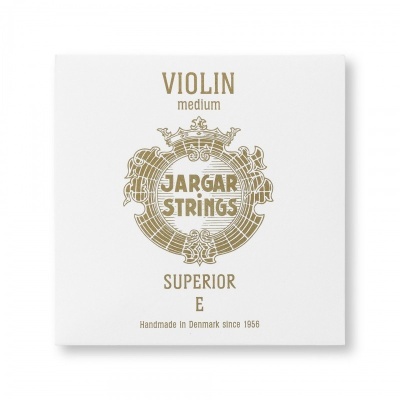 Embalagem branca com texto dourado de cordas para violino Jargar Strings