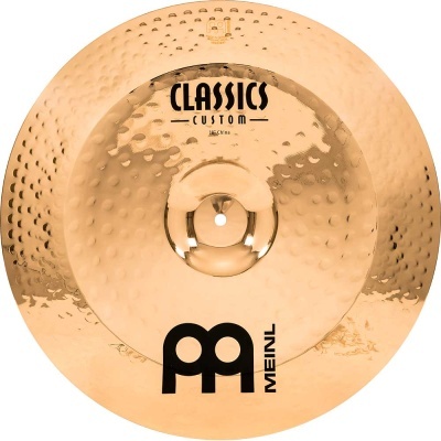 Prato de bateria Meinl Classics Custom em bronze brilhante com texto preto