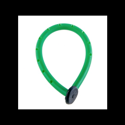 Cabo plástico verde oval com extremidade preta