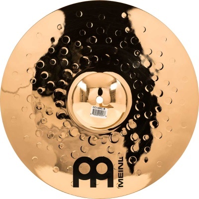 Prato de bateria Meinl em bronze brilhante com superfície martelada