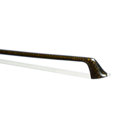 Arco de violino com fibra de carbono quadriculada e crina branca