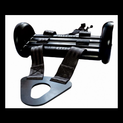 Dispositivo de treino desportivo em metal com cintas pretas