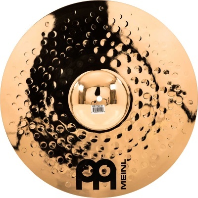 Prato de bateria MEINL dourado com textura martelada