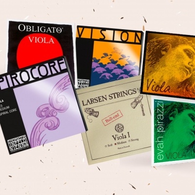 Pacotes de cordas para viola com várias cores e designs