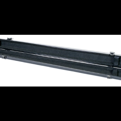 Estojo rígido preto para bastão de snooker aberto
