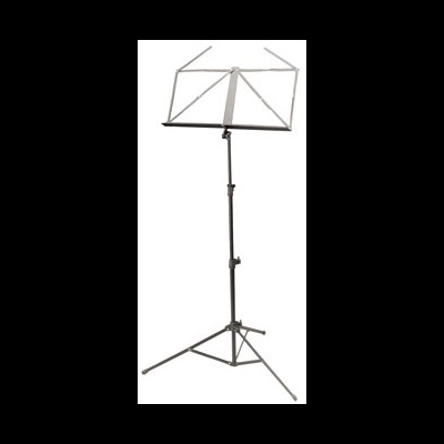 Suporte para partituras musical em metal cinzento com tripé ajustável