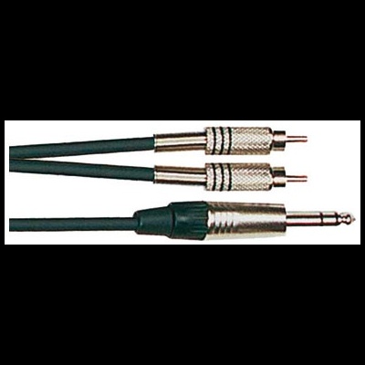 Cabo de áudio com conectores jack 6,35 mm e RCA