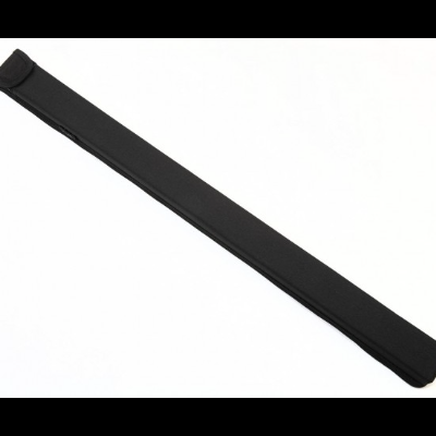 Estojo longo preto estreito com fecho de velcro