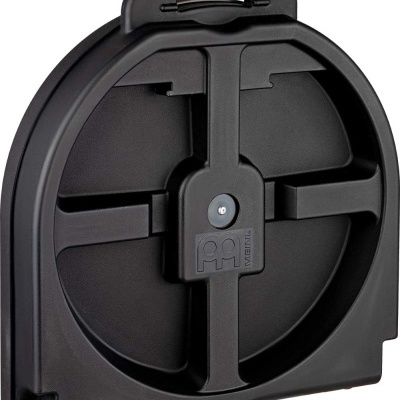 Estojo rígido preto para pratos de bateria com pega e fecho central