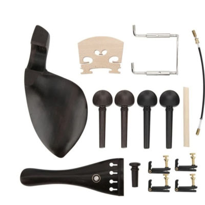 Conjunto de partes para violino sobre fundo branco