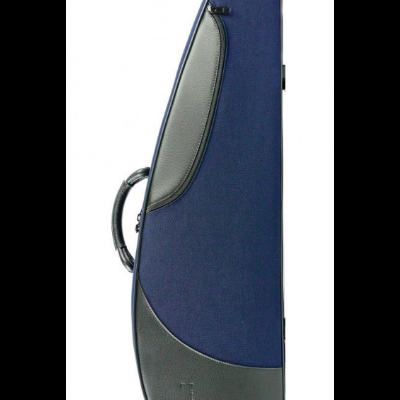 Estojo rígido azul e preto para violino