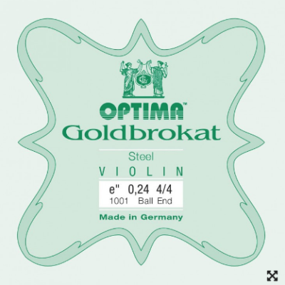 Etiqueta de corda de violino OPTIMA Goldbrokat Steel verde claro