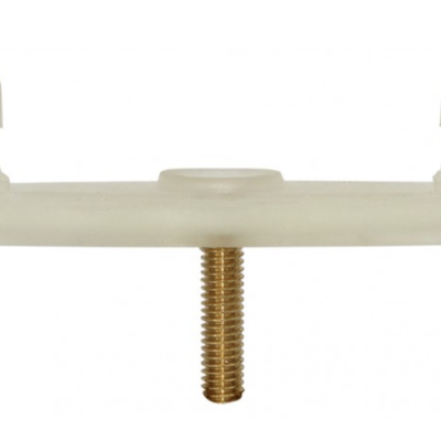 Suporte de plástico translúcido com parafuso