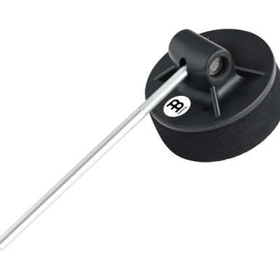 Bater de tambor pedal com cabeça de espuma preta e eixo metálico