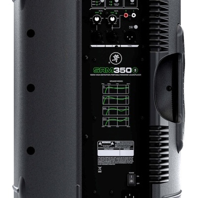 Coluna de som portátil preta com controlo traseiro e alça lateral