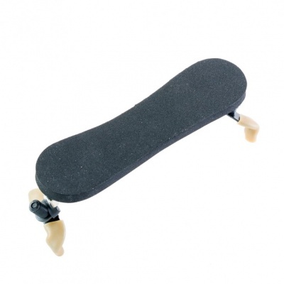 Espaçador de ombros para violino preto com almofadas bege