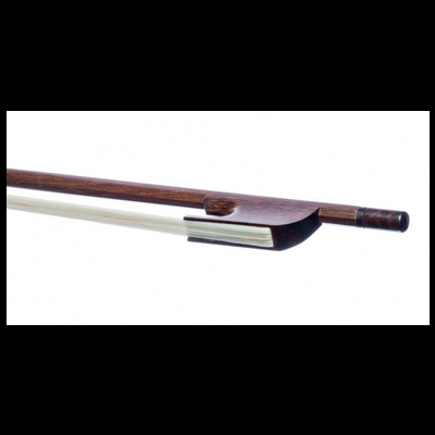 Arco para violino em madeira escura com crina branca