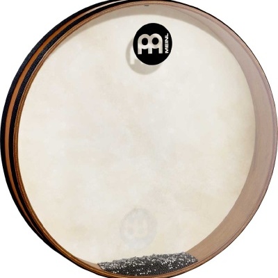 Tambor com pele transparente e logo Meinl