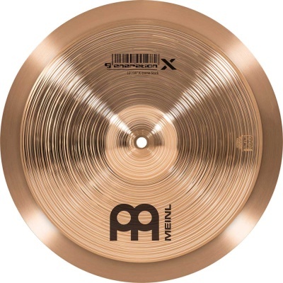 Prato de bateria Meinl Generation X cor bronze com texto