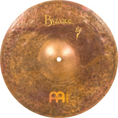 Prato de percussão Meinl Byzance em bronze com textura martelada.