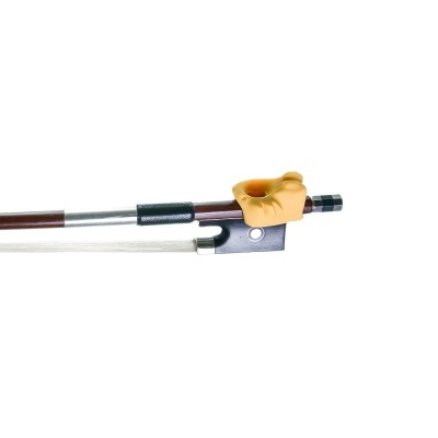 Arco de instrumento musical com apoio de dedo em silicone cor de pele