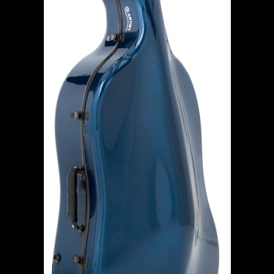 Estojo rígido azul metálico para instrumento musical