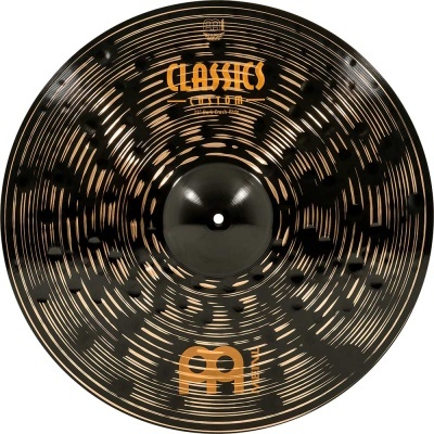 Prato de bateria MEINL Classics Custom preto e dourado com padrão circular