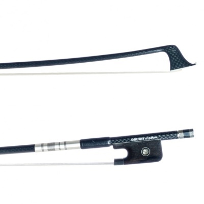 Arco de violino preto com crina branca e texto Galaxy shadow