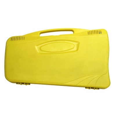 Estojo rígido amarelo com pega de plástico