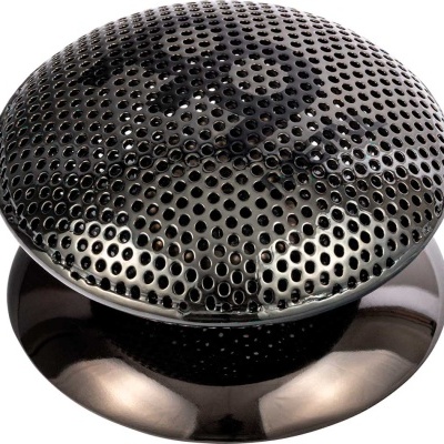 Chaminé metálica redonda perfurada prateada para tubo de exaustão