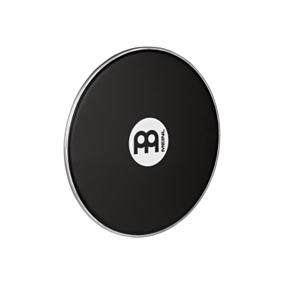 Pele de bateria eletrónica preta com rebordo metálico e logótipo MEINL DRUM