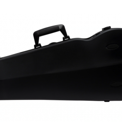 Estojo rígido preto para violino com alça de transporte