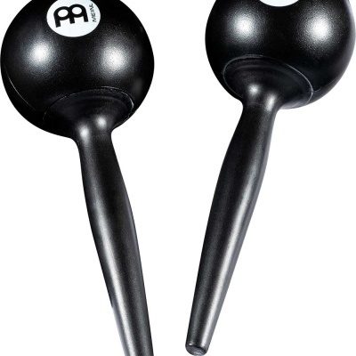 Par de maracas pretas com etiquetas brancas MEINL