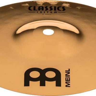 Prato de bateria Meinl Classics Custom em bronze dourado com texto preto