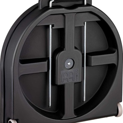 Maleta preta rígida com rodas e pega, para transporte