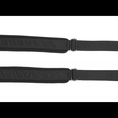 Duas alças ajustáveis pretas com ganchos de metal