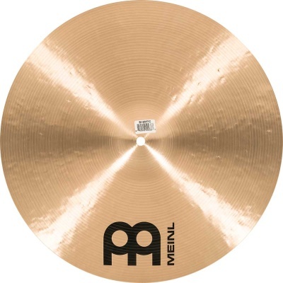 Prato musical dourado com logo MEINL e código de barras