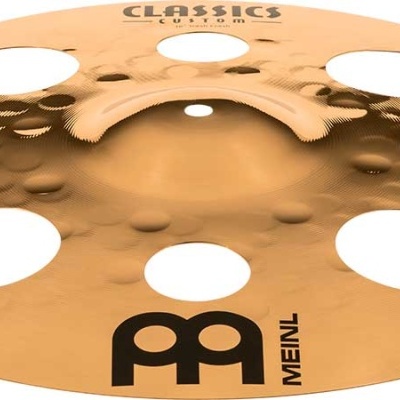 Prato de bateria Meinl Classics com orifícios circulares e textura martelada