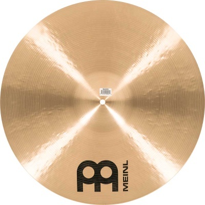 Prato de bateria dourado com logótipos MEINL em preto