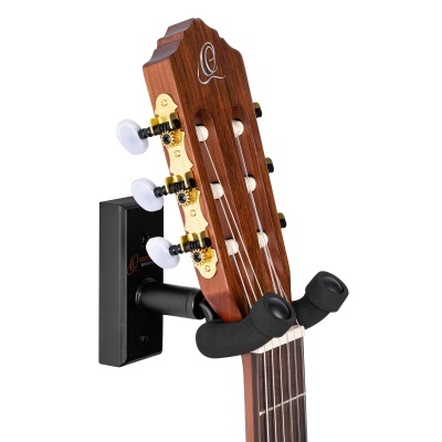 Suporte de parede para guitarra clássica com almofada preta