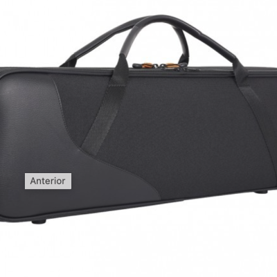 Estojos rígido preto para instrumento musical com alças