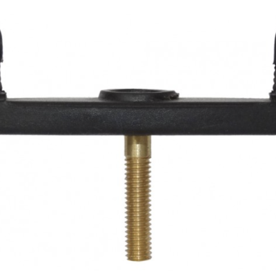 Suporte preto com parafuso dourado