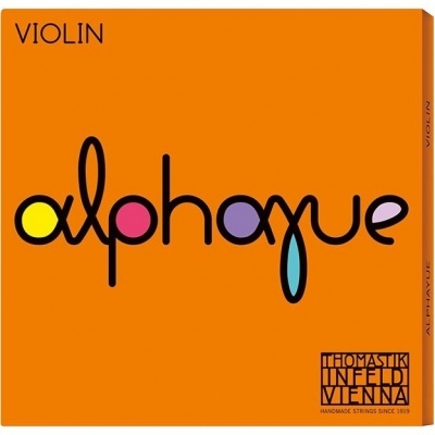 Embalagem laranja para cordas de violino alphayue da Thomastik Infeld Vienna