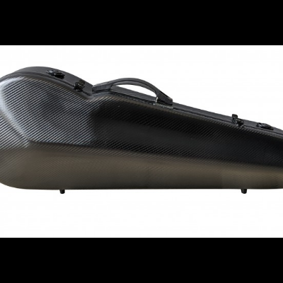 Estojo rígido preto em fibra de carbono para violino