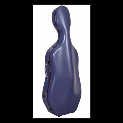 Estojo rígido azul brilhante para instrumento musical com alça e rodas