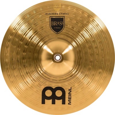 Prato musical dourado de bronze com texto e logo da marca