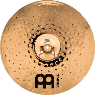 Prato de bateria MEINL dourado com padrão martelado