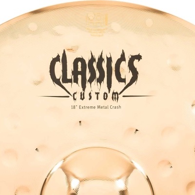 Prato de bateria metálico dourado CLASSICS CUSTOM 18'' Extreme Metal Crash