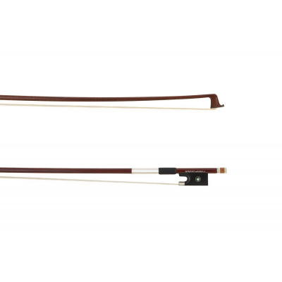 Arco de violino em madeira castanha com crina branca